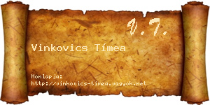 Vinkovics Tímea névjegykártya