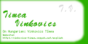 timea vinkovics business card